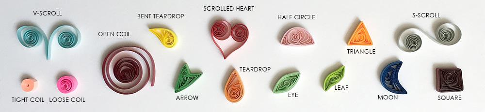 paper quilling shapes